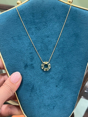 Australian Sapphire and Diamond Necklace in 18ct Yellow Gold