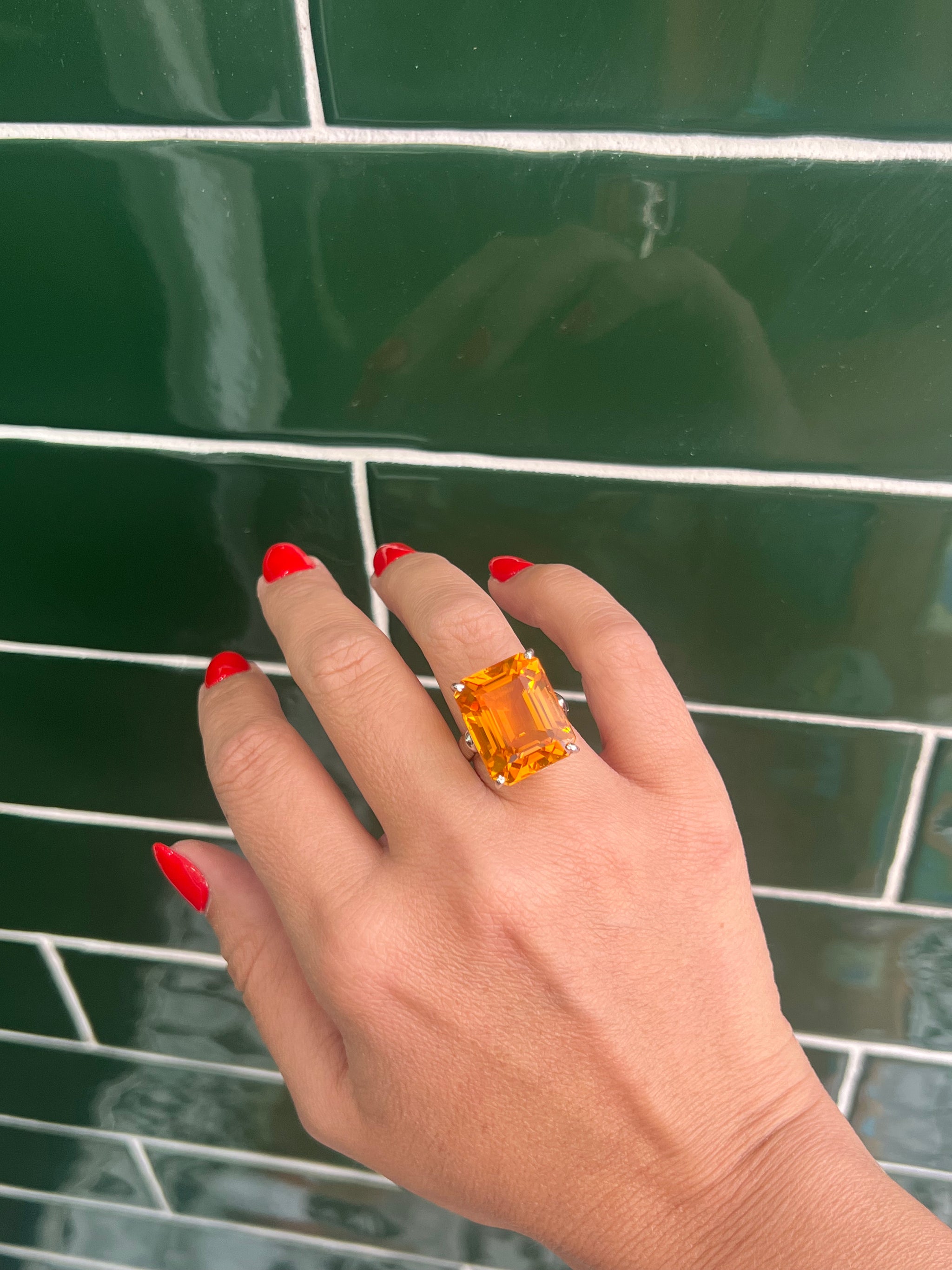 Citrine sales cocktail ring