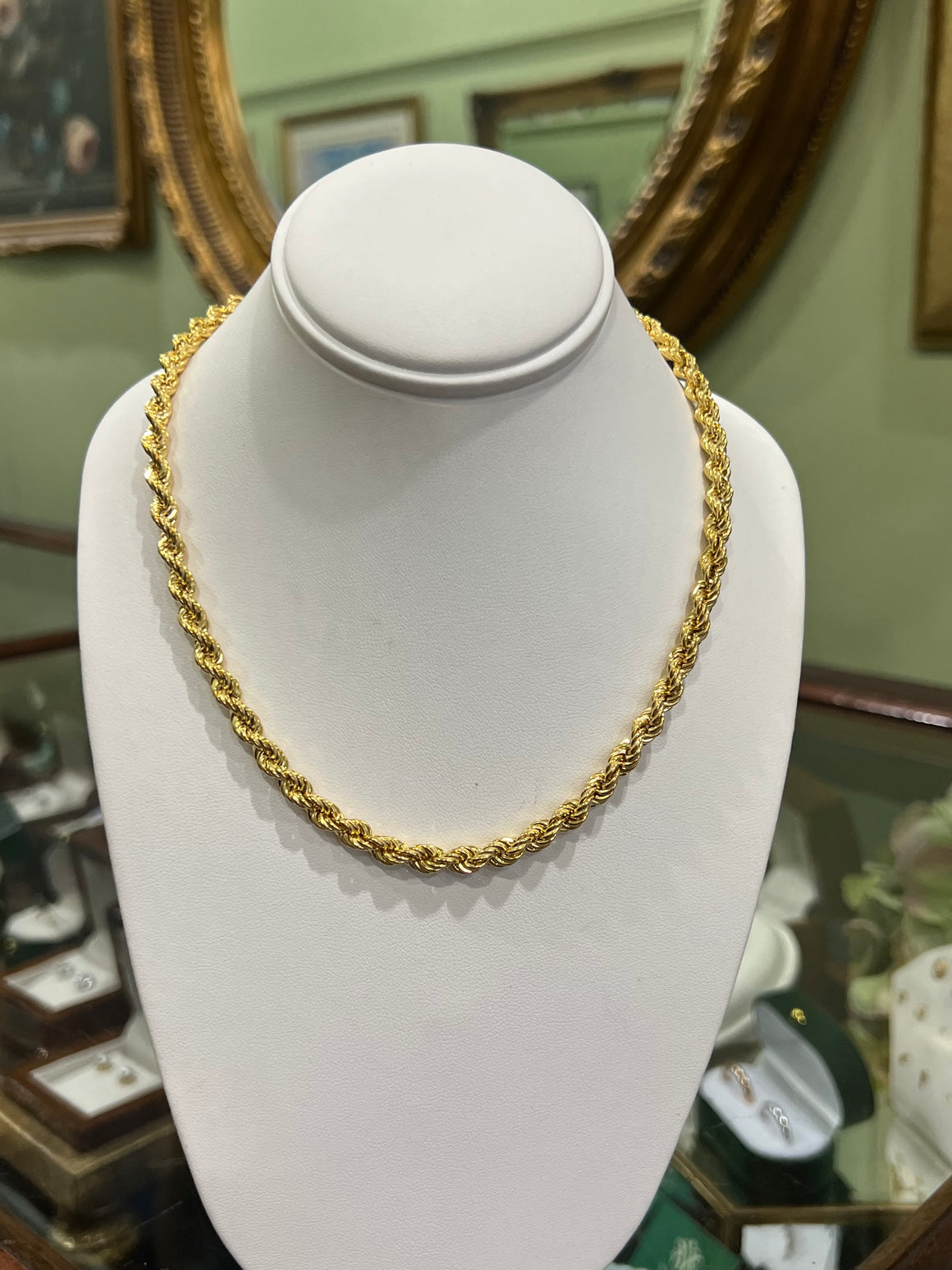 Italian Rope Necklace in 9ct Yellow Gold