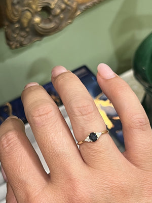 Sapphire and Diamond Ring in 9ct Yellow Gold
