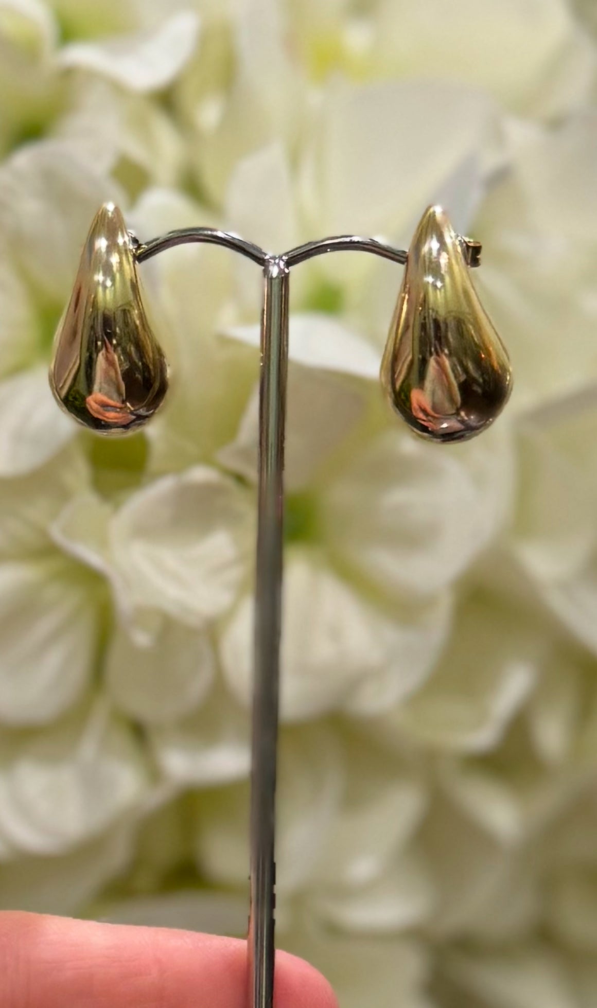 Gold Drop Studs - Yellow Gold (Jumbo)