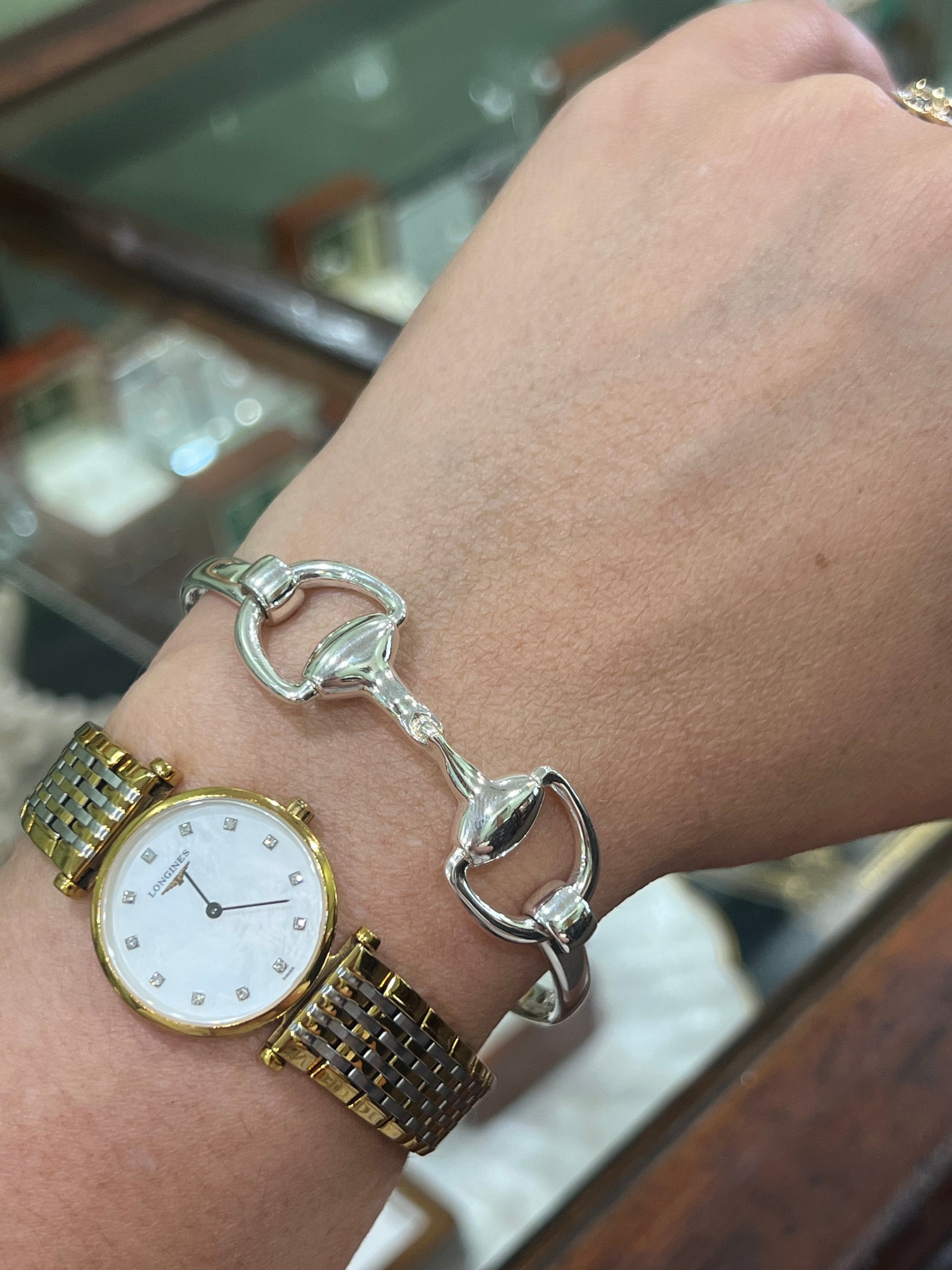 Bit Style Bangle Sterling Silver Horse Bit Bangle - Warners Fine Jewellery