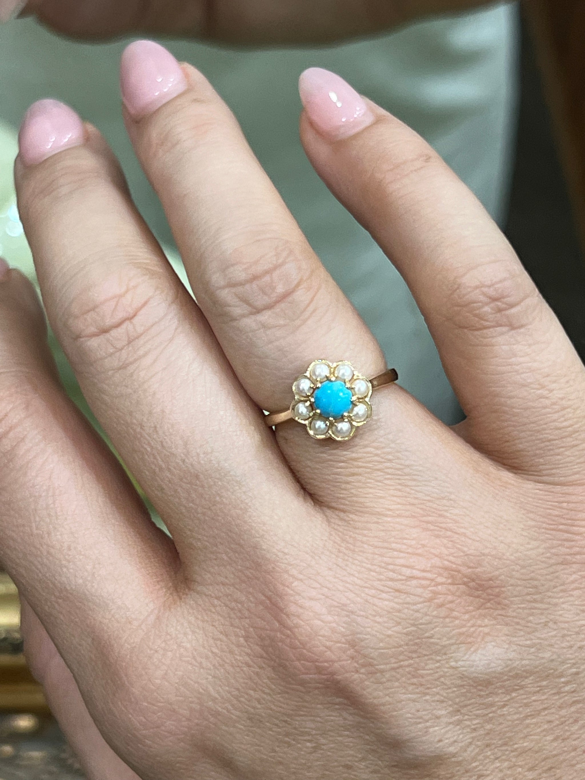 Turquoise and diamond engagement ring deals