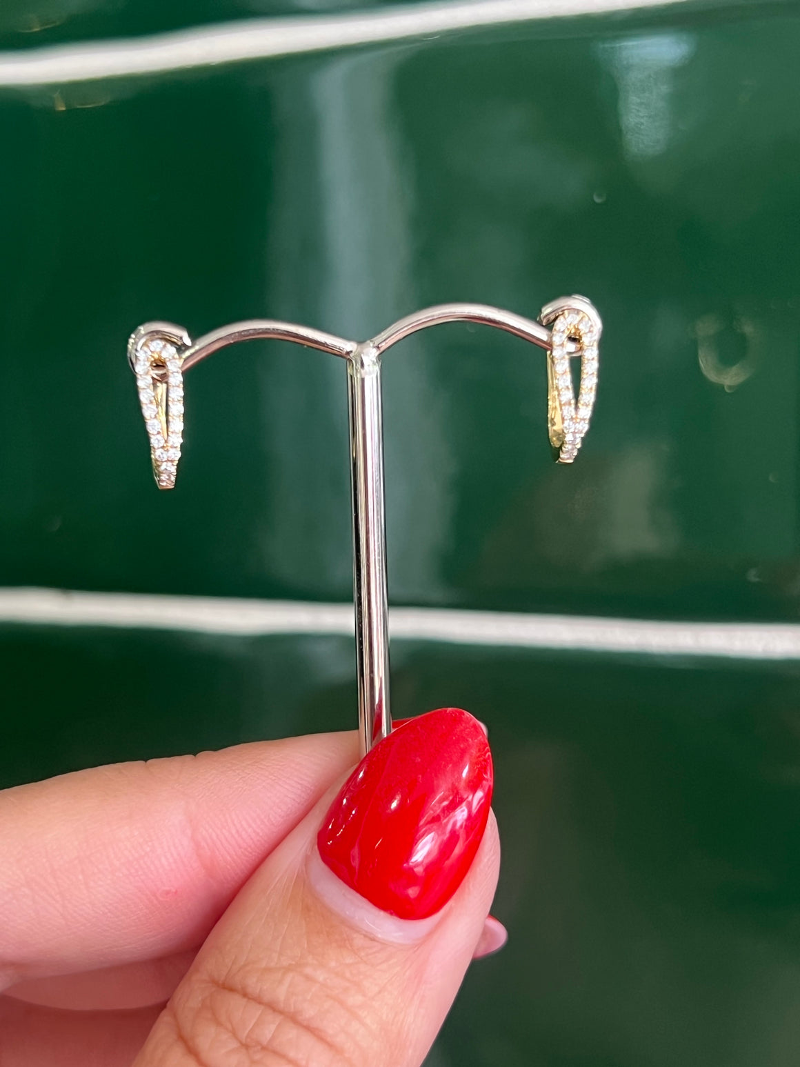 Diamond Huggies in 9ct Yellow Gold