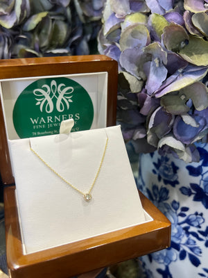 Floating Diamond Necklace in 9ct Yellow Gold (0.10ct)