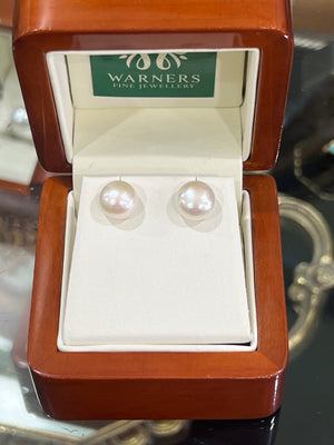 Special Pearl Studs - 9mm - Sterling Silver