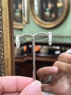 1.00ct Diamond Huggies in 18ct White Gold