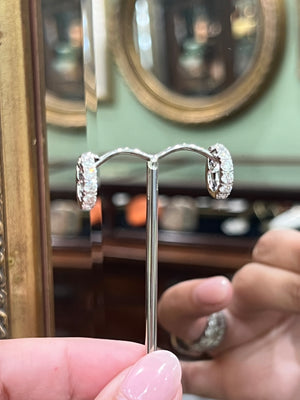1.00ct Diamond Huggies in 18ct White Gold