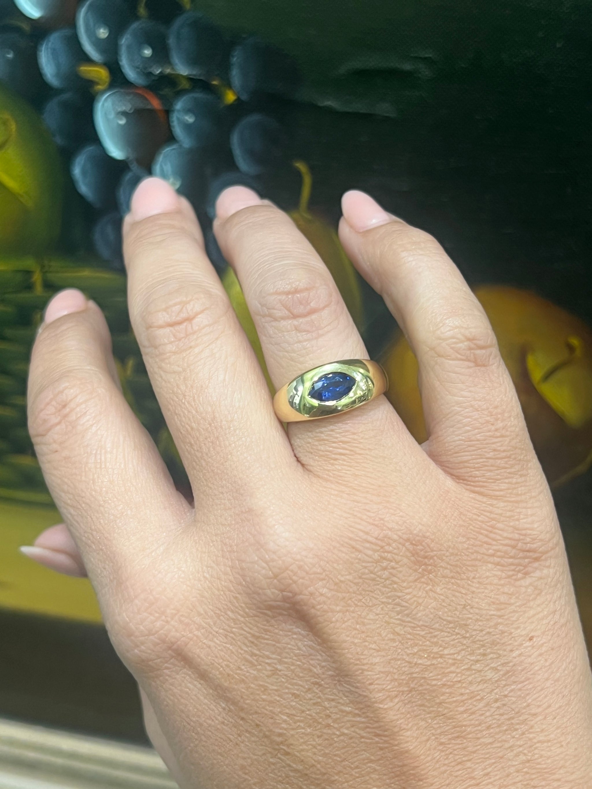 Australian Sapphire Ring 9ct Yellow Gold