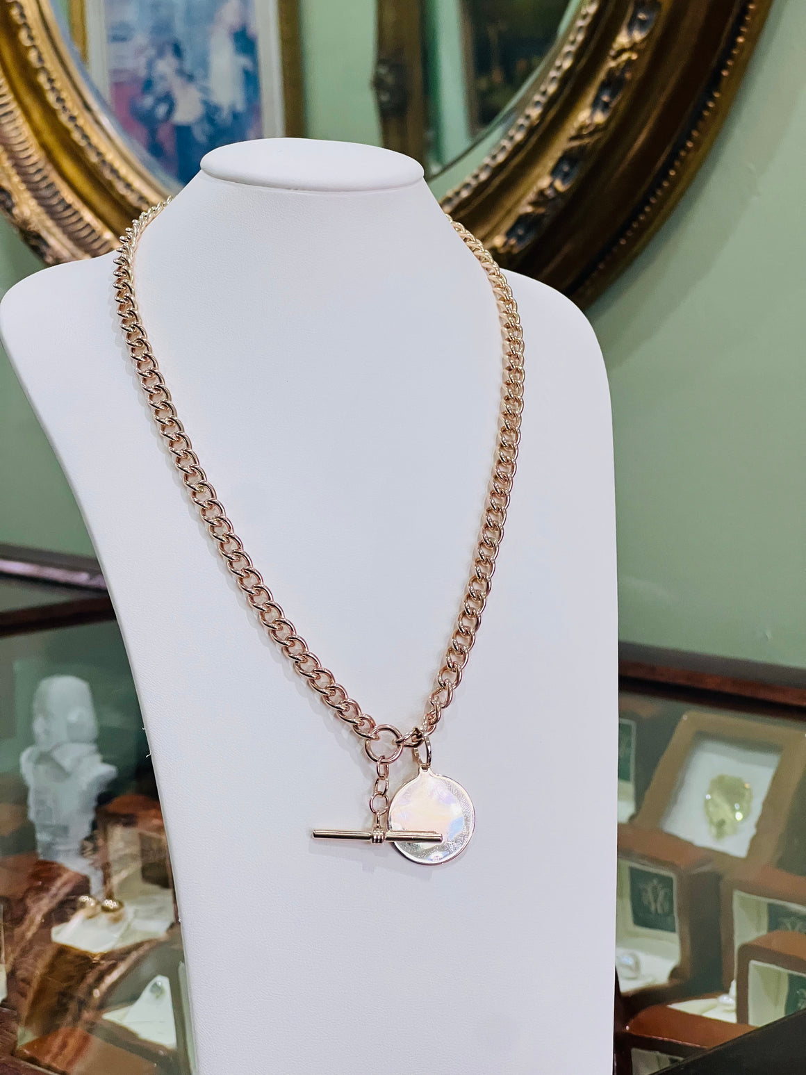 Gold Curb Link Chain in Rose Gold