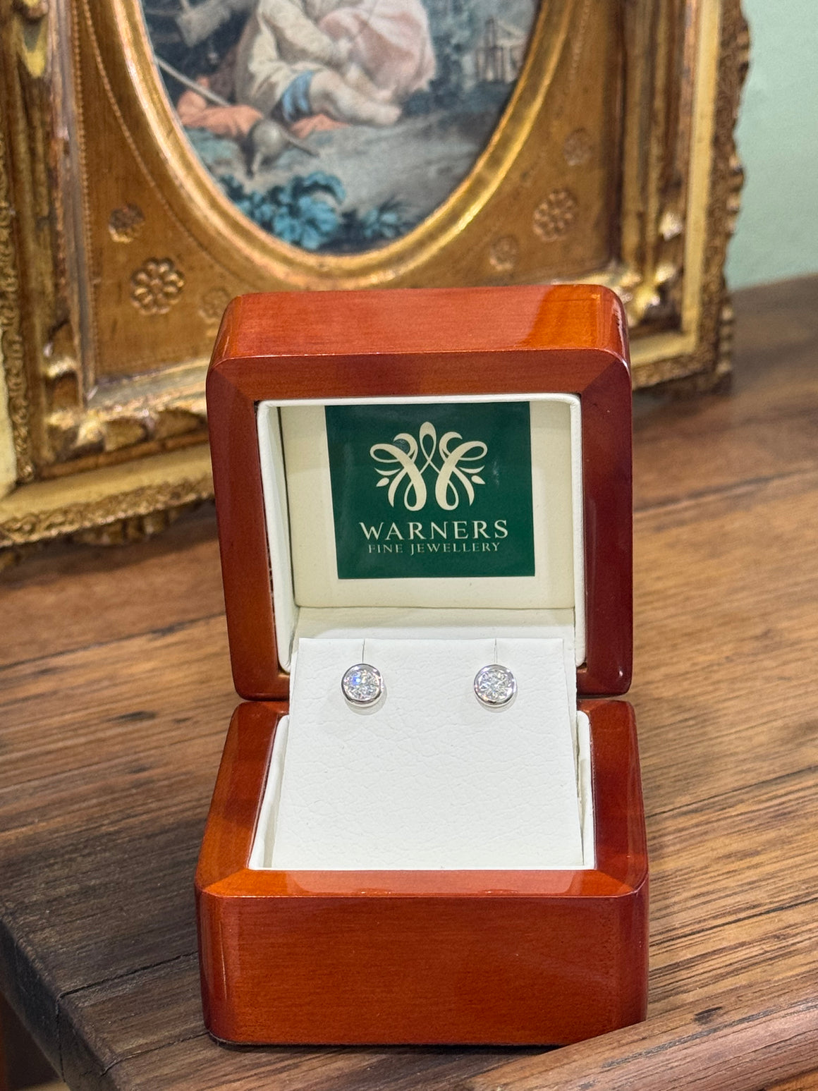 Solitaire Diamond Studs - Bezel Set - 0.30ct TDW
