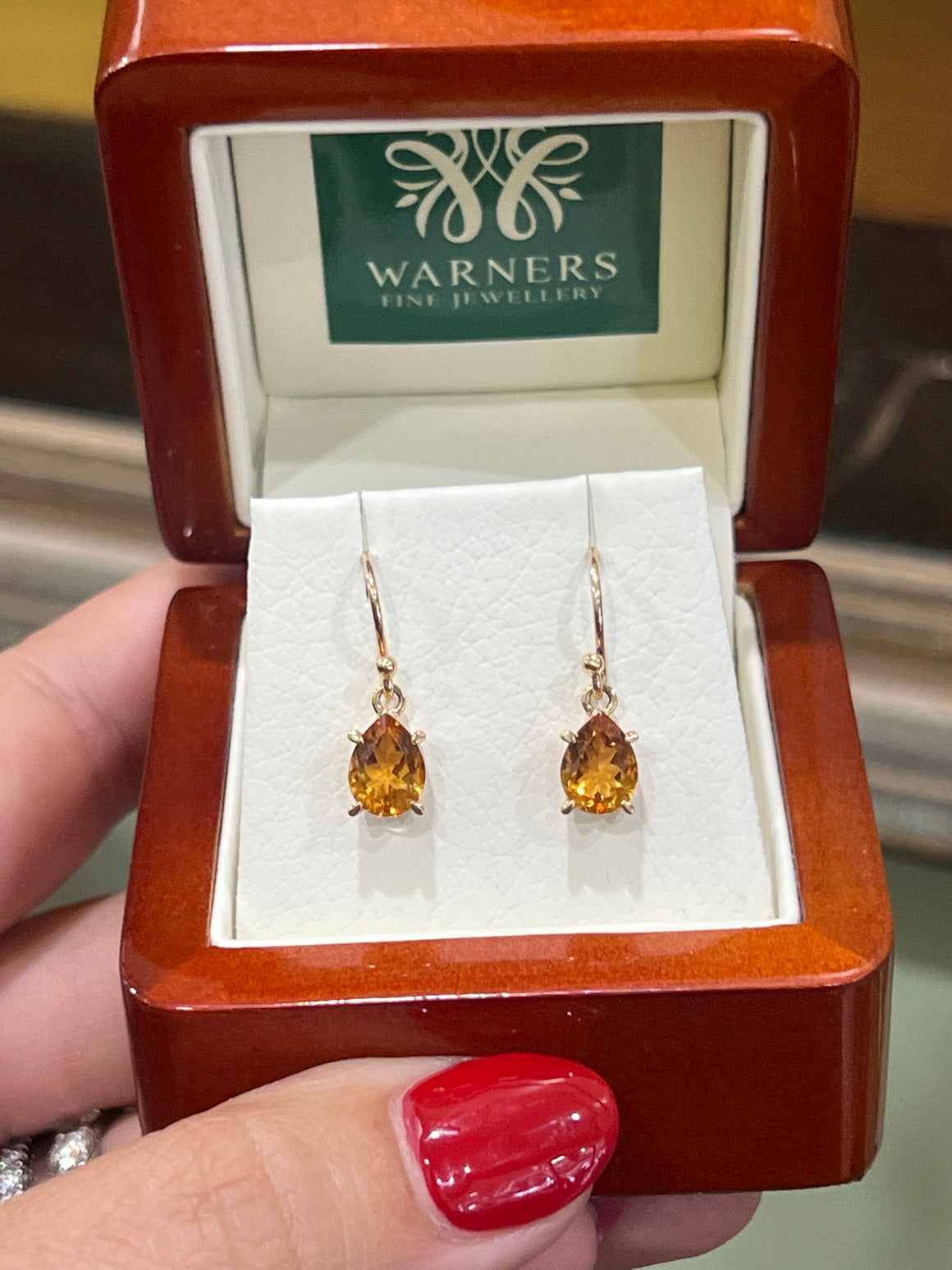 Citrine Earrings in 9ct Yellow Gold