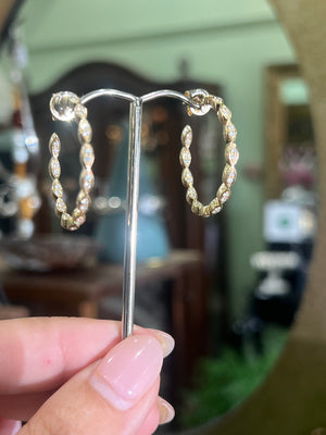 Diamond Hoops in 9ct Yellow Gold