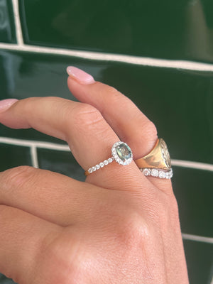 Australian Parti Sapphire and Diamond Ring in 18ct Yellow Gold