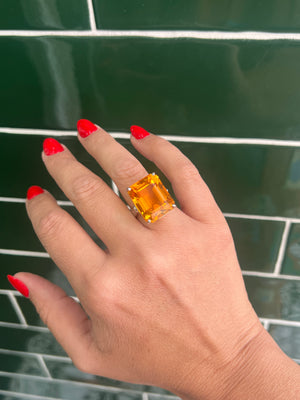 Citrine Cocktail Ring in Sterling Silver