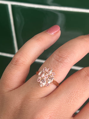 Morganite and Diamond in 9ct Rose Gold