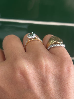 Australian Parti Sapphire and Diamond Ring in 18ct Yellow Gold