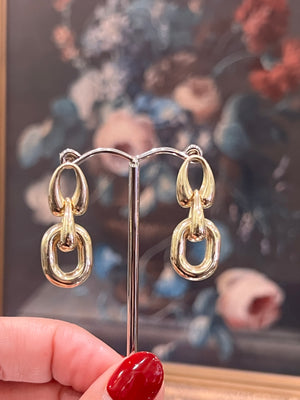 Gold Link Studs in 9ct Yellow Gold