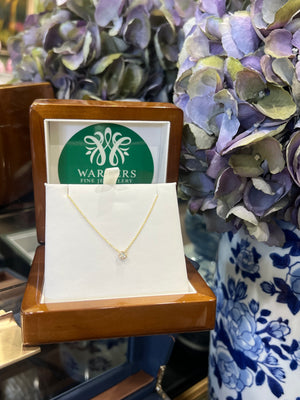 Floating Diamond Necklace in 9ct Yellow Gold (0.10ct)