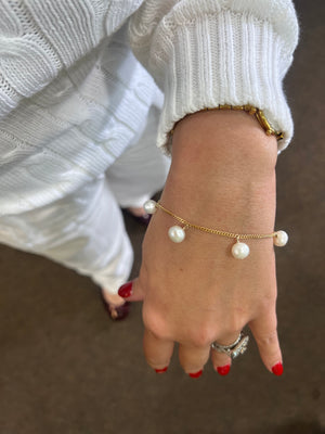 Pearl Bracelet in 9ct Yellow Gold