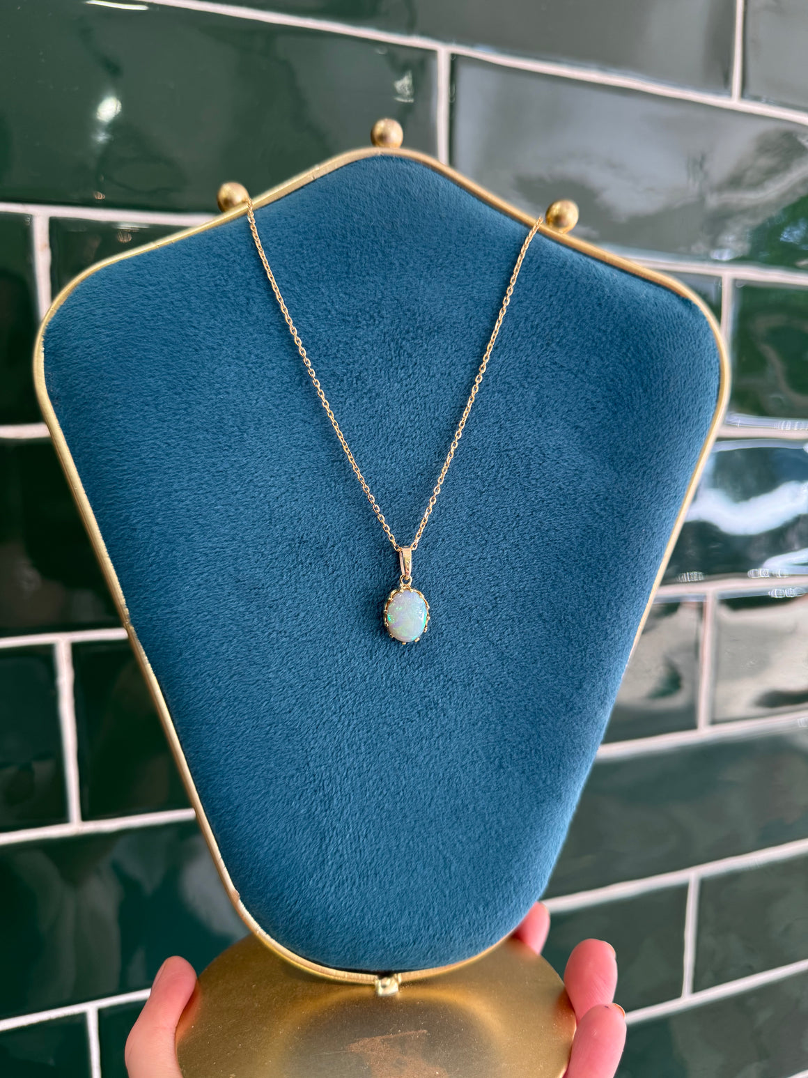 Opal Pendant in 18ct Yellow Gold