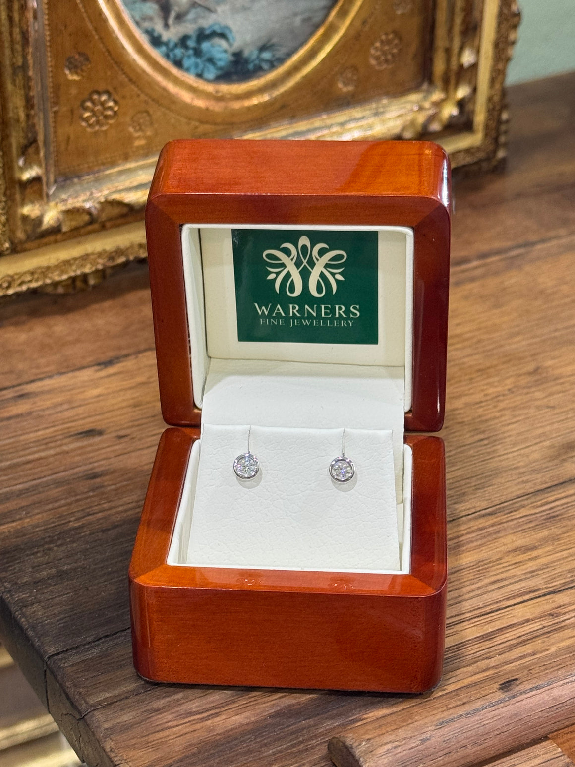 Solitaire Diamond Studs - Bezel Set - 0.20ct TDW