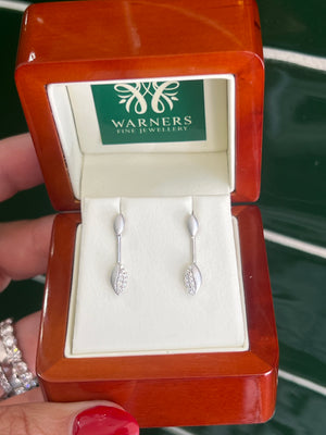 Diamond Earrings in 9ct White Gold