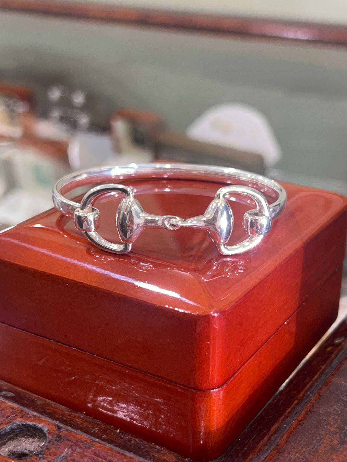 Sterling Silver Horse Bit Bangle