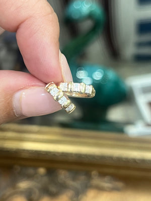 Diamond Huggies in 9ct Yellow Gold