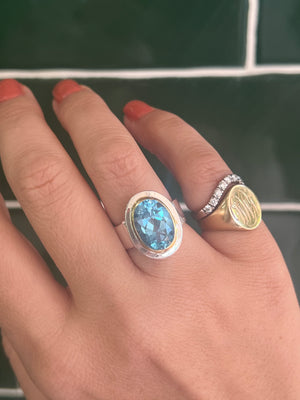 Topaz Cocktail Ring in Sterling Silver