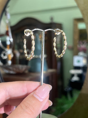 Diamond Hoops in 9ct Yellow Gold