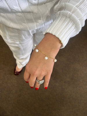 Pearl Bracelet in 9ct Yellow Gold