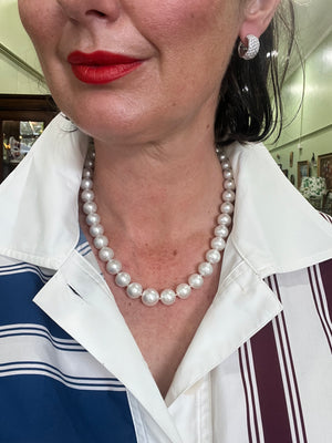 Australian South Sea Pearl Necklace in White Gold