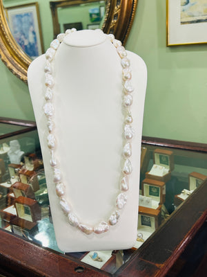 Baroque Pearl Necklace - LONG 70cm
