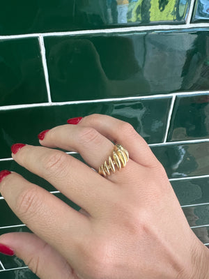 Gold Swerve Ring in 9ct Yellow Gold