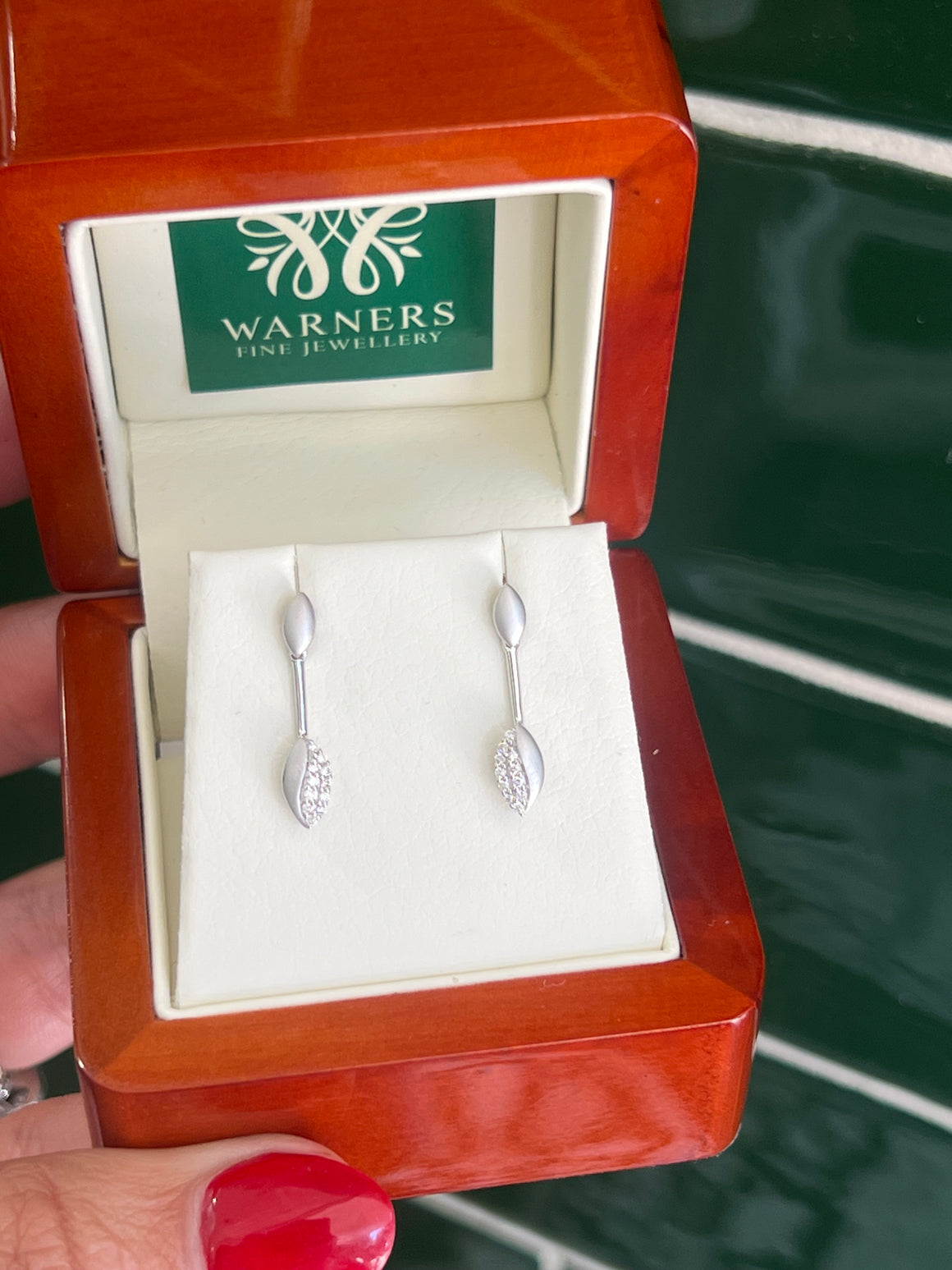Diamond Earrings in 9ct White Gold