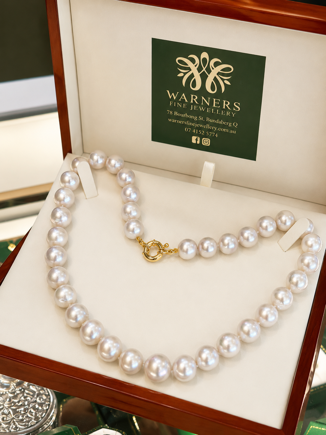 Pearl Strand with Yellow Gold Clasp