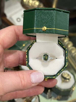 Australian Parti Sapphire and Diamond Ring in 18ct Yellow Gold