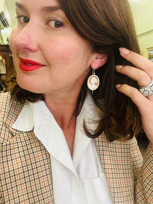 Medium Lady Cameo Earrings
