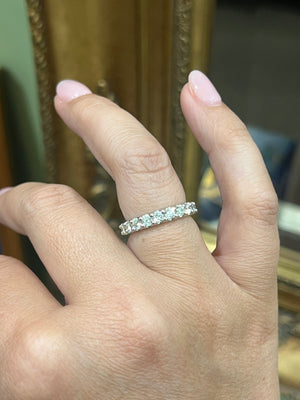 Half Set Diamond Band in Platinum (1.20ct)