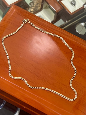 Yellow Gold Wheat Link Chain