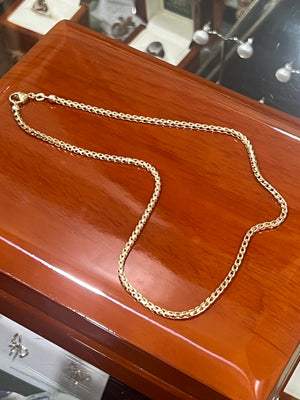 Yellow Gold Wheat Link Chain