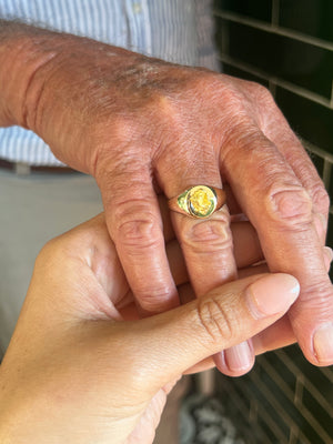 Gold Nugget Signet Ring