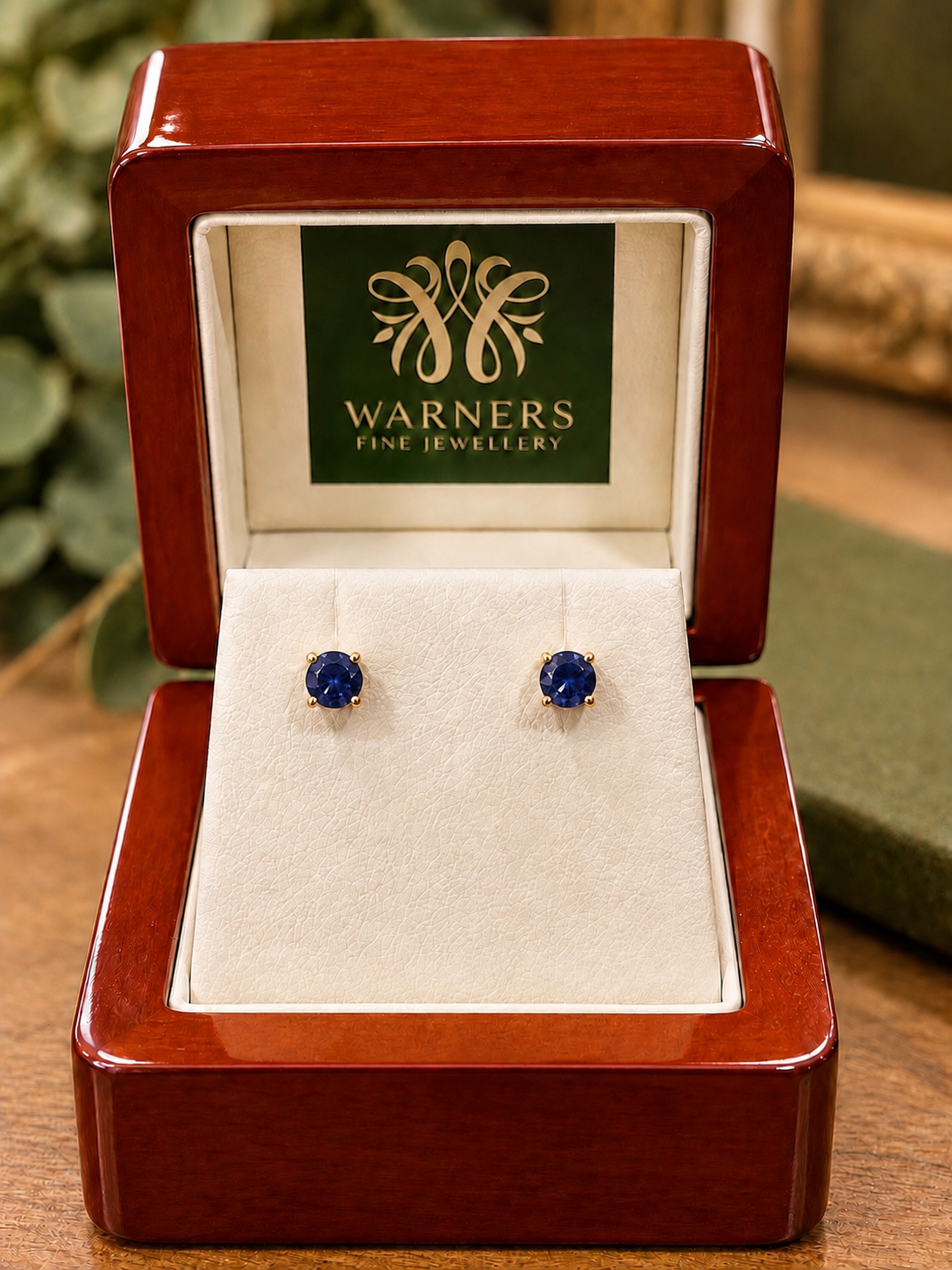 Sapphire Studs in 9ct Yellow Gold
