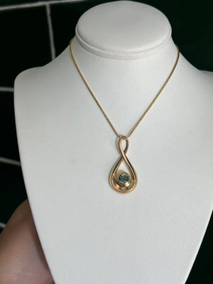 Australian Sapphire Infinity Necklace in 9ct Yellow Gold