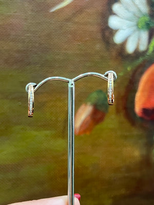 Diamond Huggies in 9ct Rose Gold