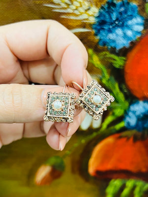 Pearl and Marcasite Earrings