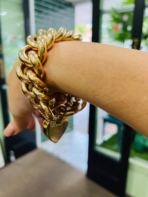 Giant Rose Gold Curb Link Bracelet