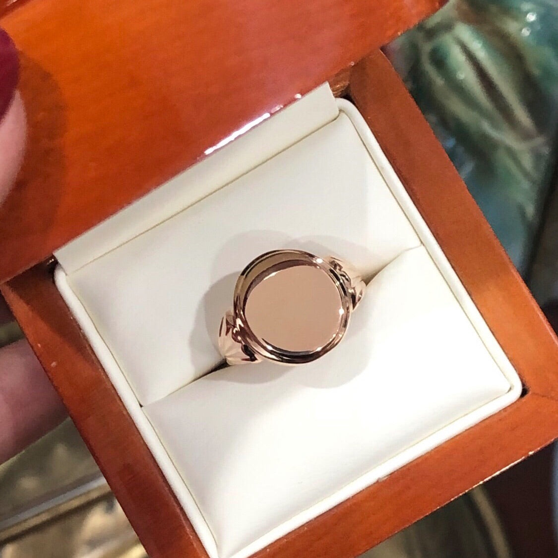 Fancy Signet Ring in 9ct Rose Gold