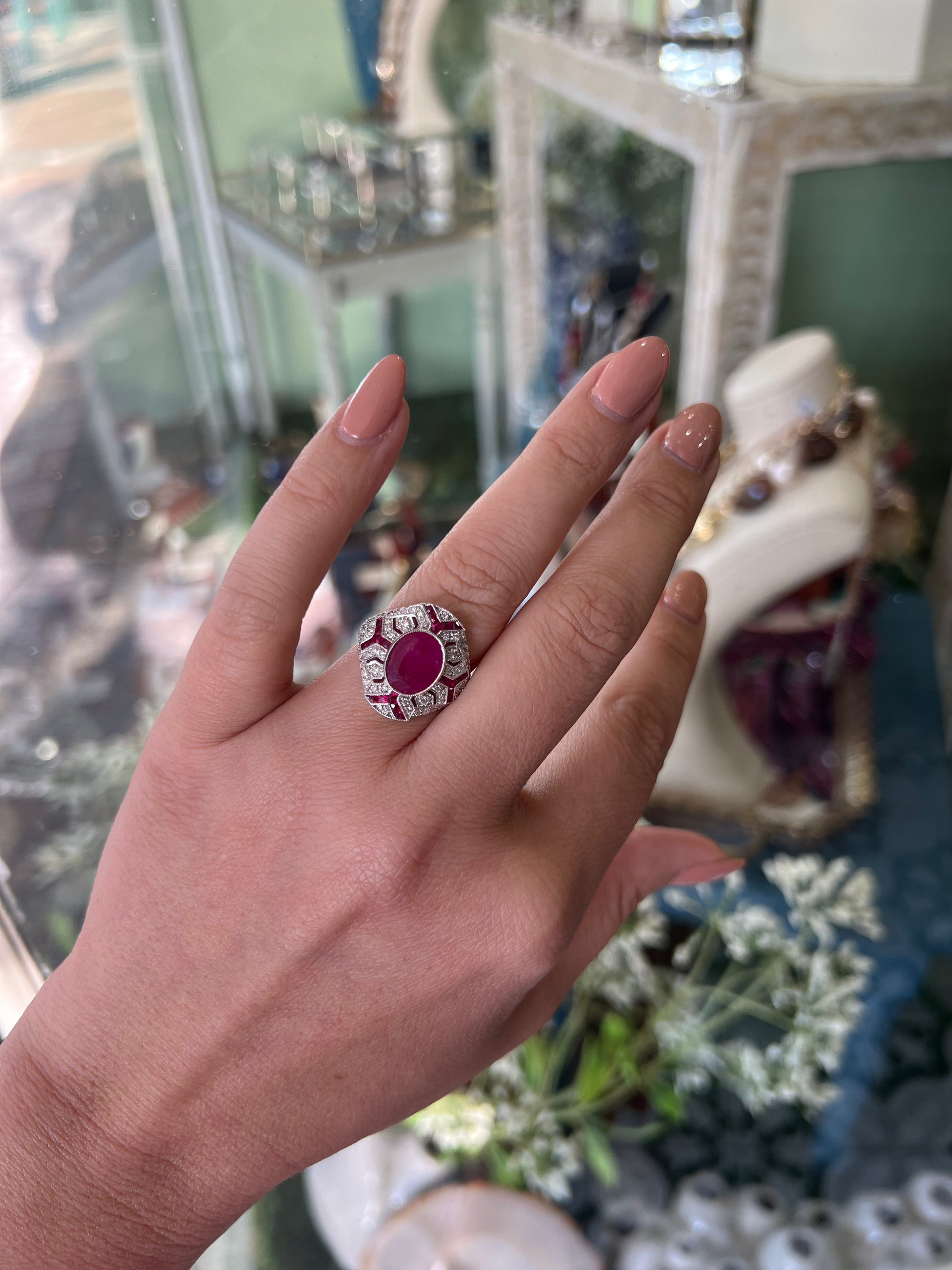 Ruby and Diamond Ring in 18ct Yellow and White Gold Warners Fine